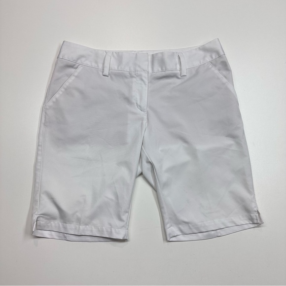 adidas Climalite Women's Classic White Bermuda Golf Athletic Shorts Size 10 - Picture 2 of 8